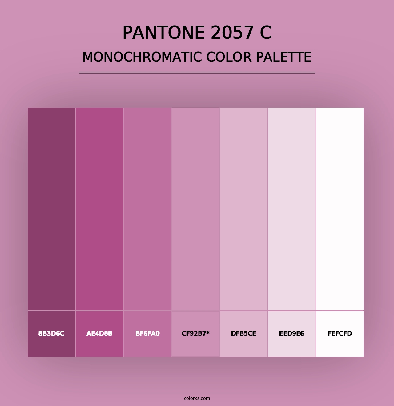 PANTONE 2057 C - Monochromatic Color Palette