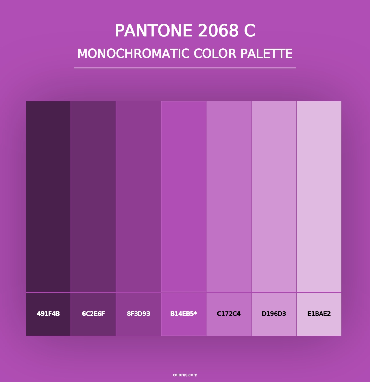 PANTONE 2068 C - Monochromatic Color Palette