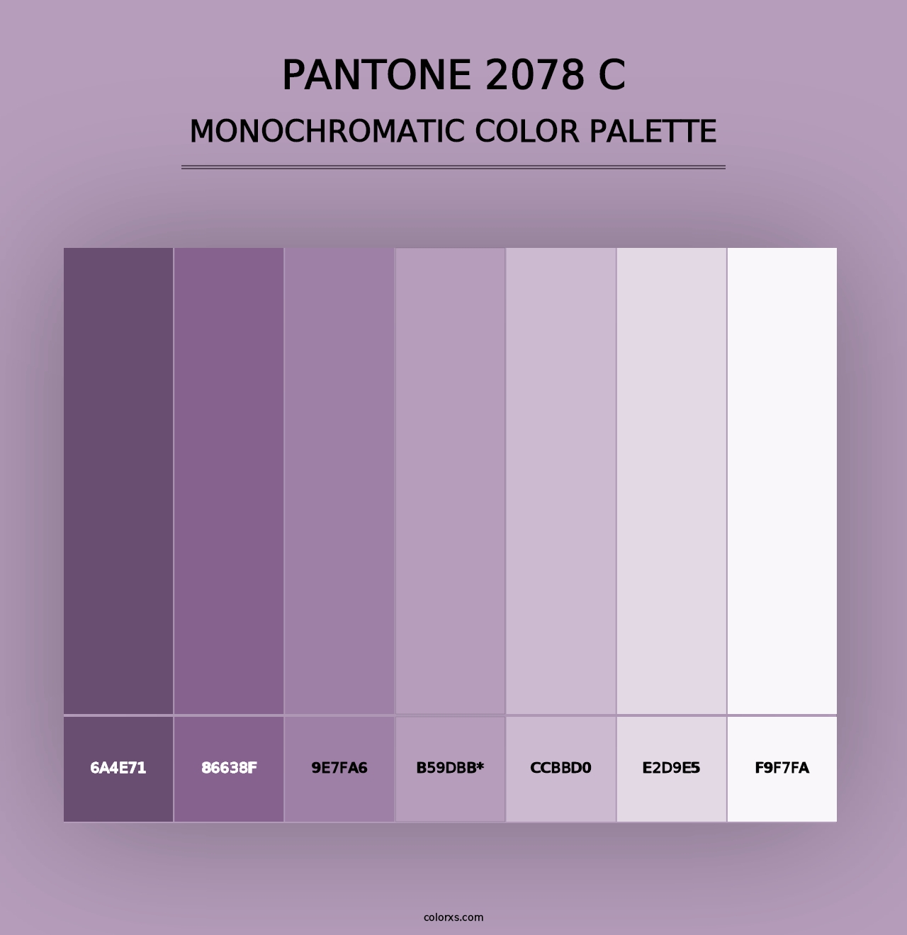 PANTONE 2078 C - Monochromatic Color Palette