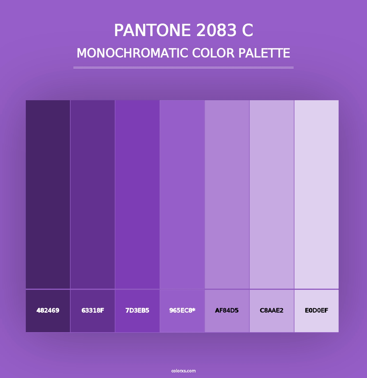 PANTONE 2083 C - Monochromatic Color Palette