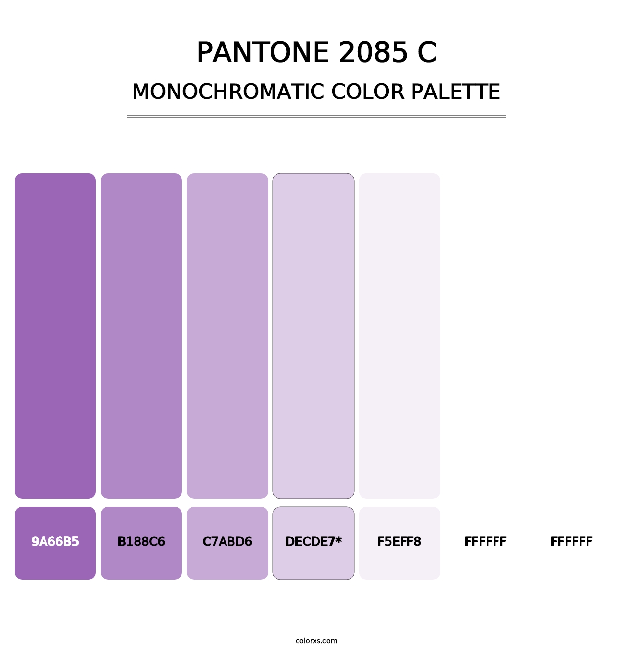 PANTONE 2085 C - Monochromatic Color Palette