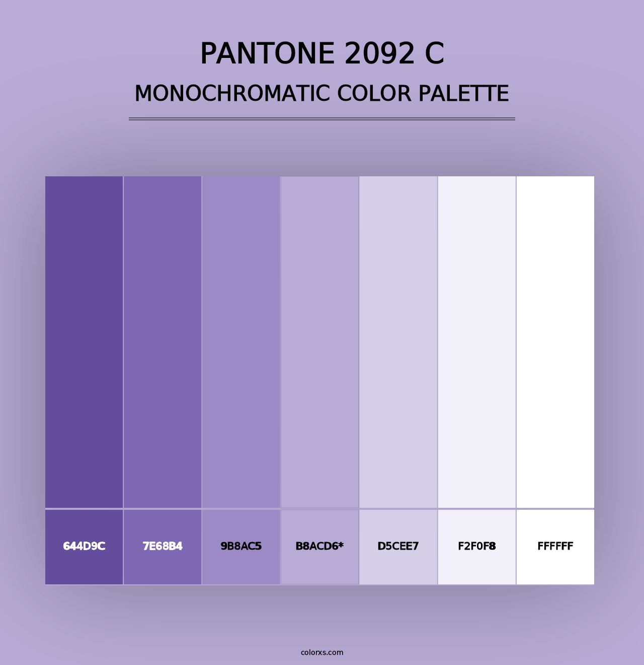 PANTONE 2092 C - Monochromatic Color Palette