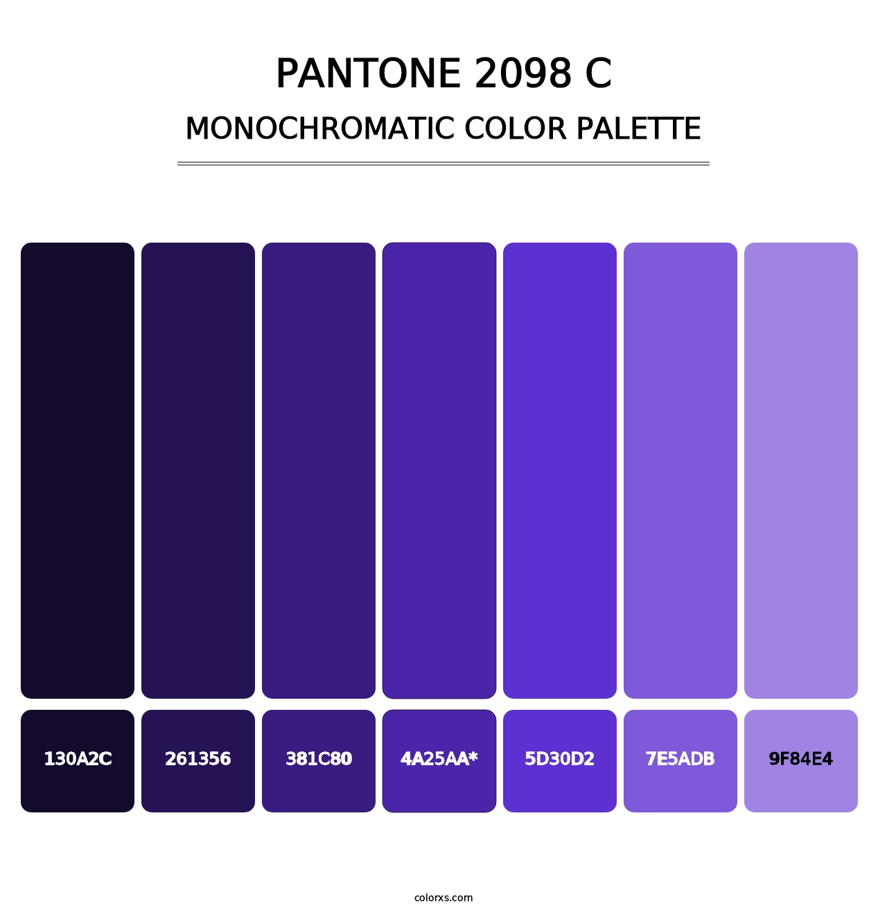 PANTONE 2098 C - Monochromatic Color Palette