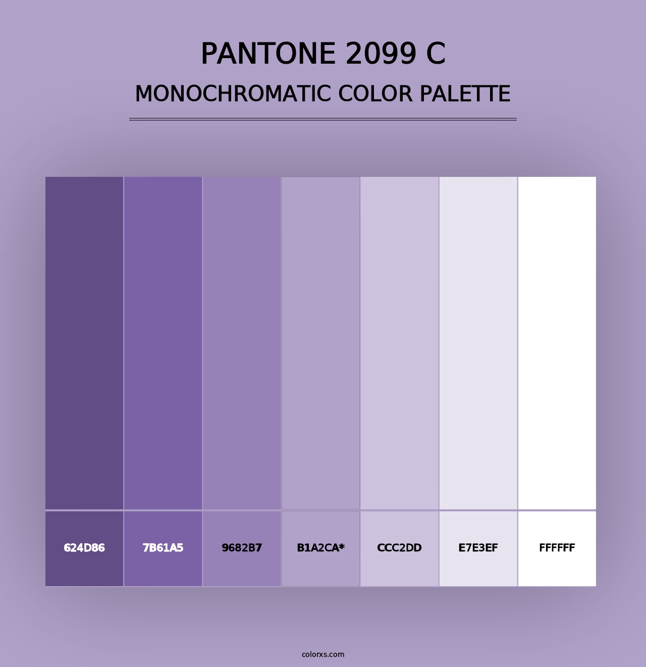 PANTONE 2099 C - Monochromatic Color Palette