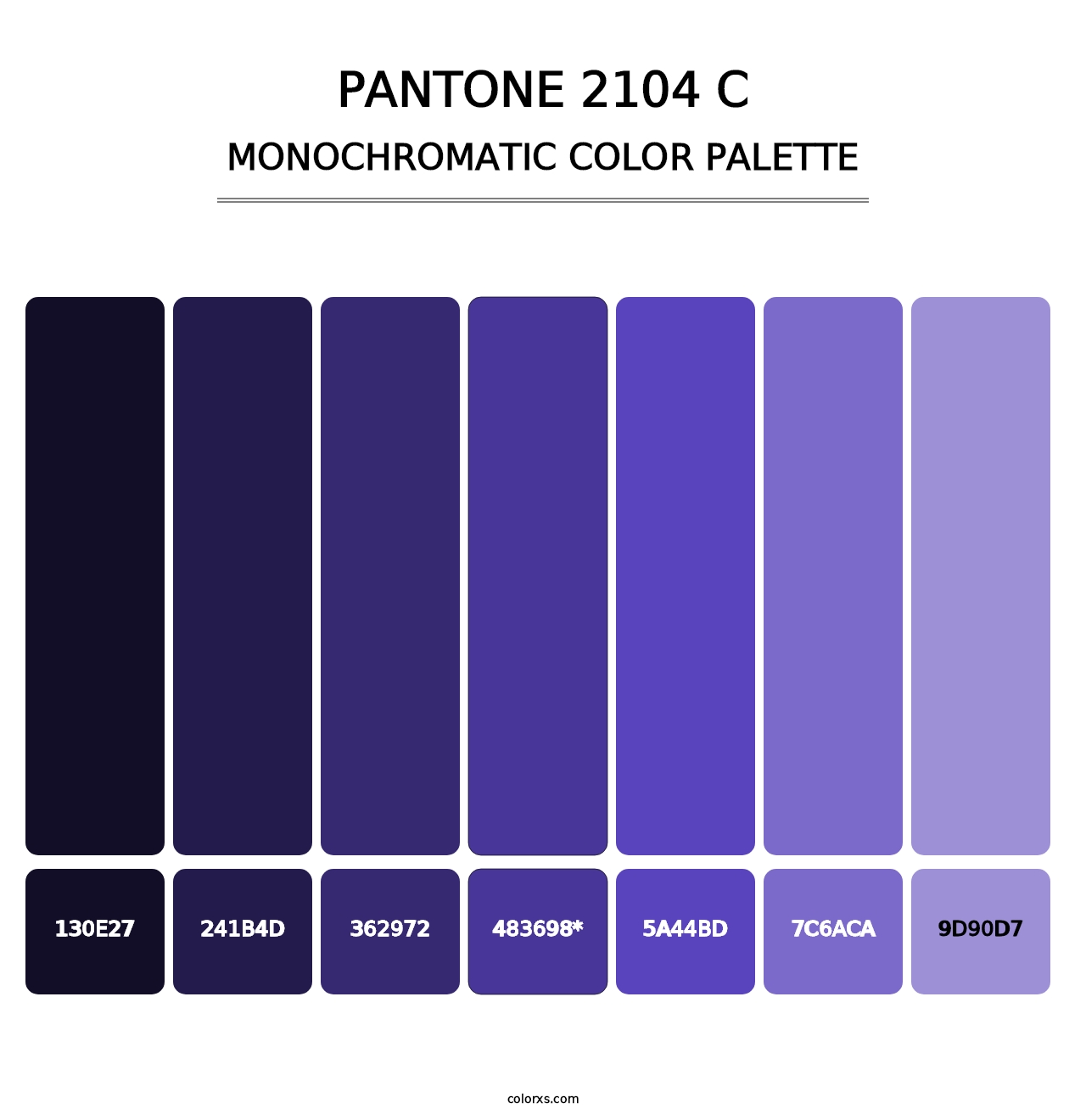 PANTONE 2104 C - Monochromatic Color Palette