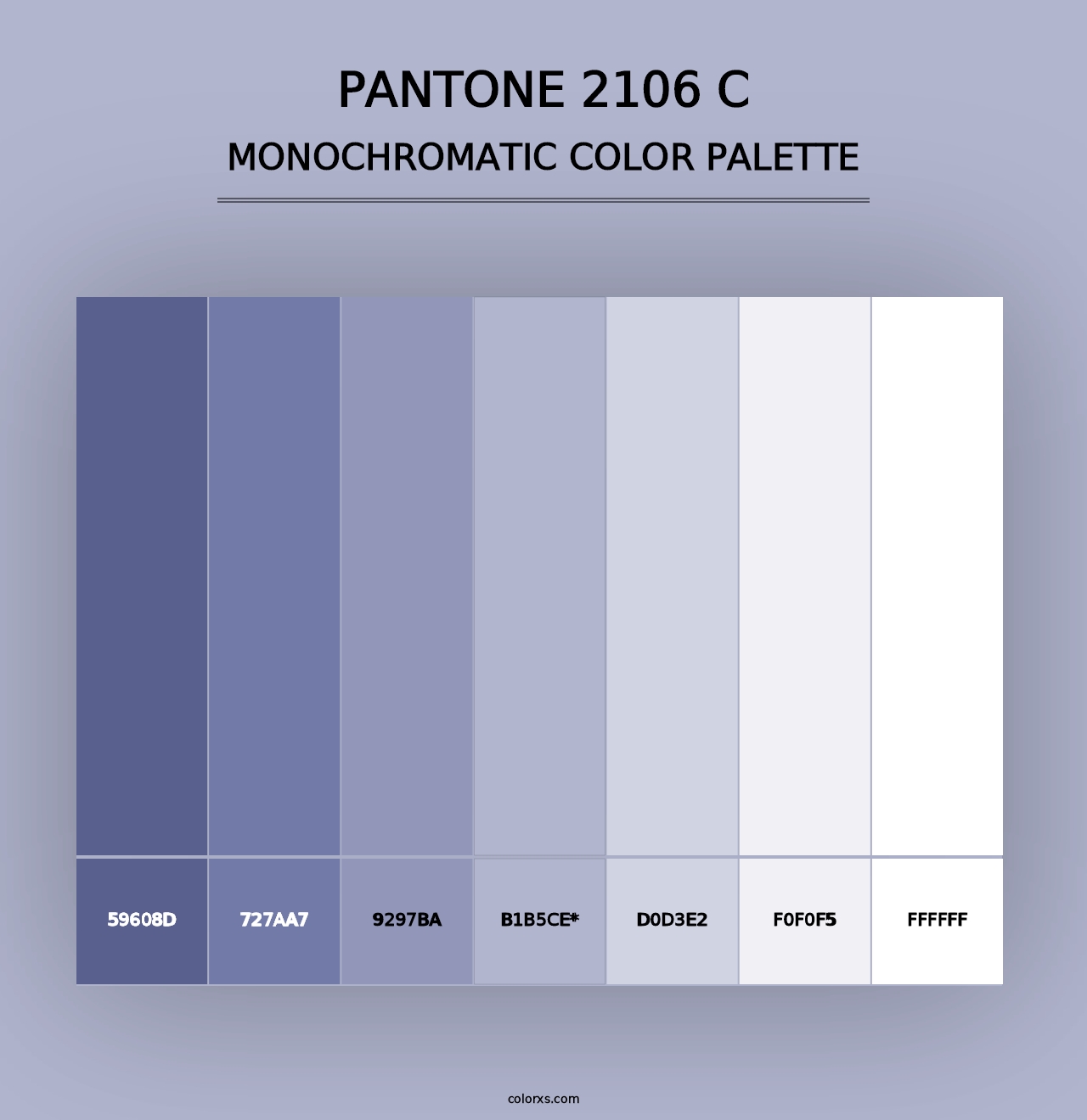 PANTONE 2106 C - Monochromatic Color Palette