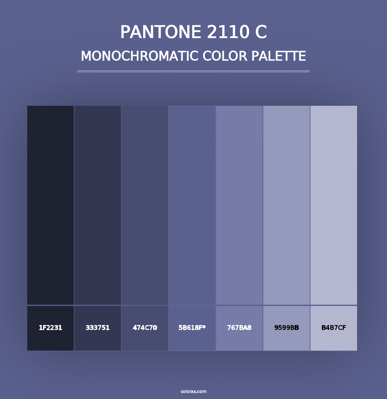 PANTONE 2110 C - Monochromatic Color Palette