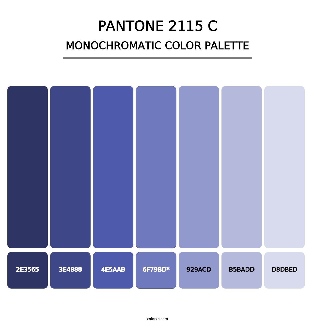 PANTONE 2115 C - Monochromatic Color Palette