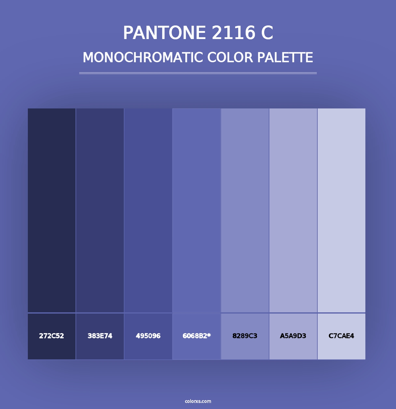 PANTONE 2116 C - Monochromatic Color Palette