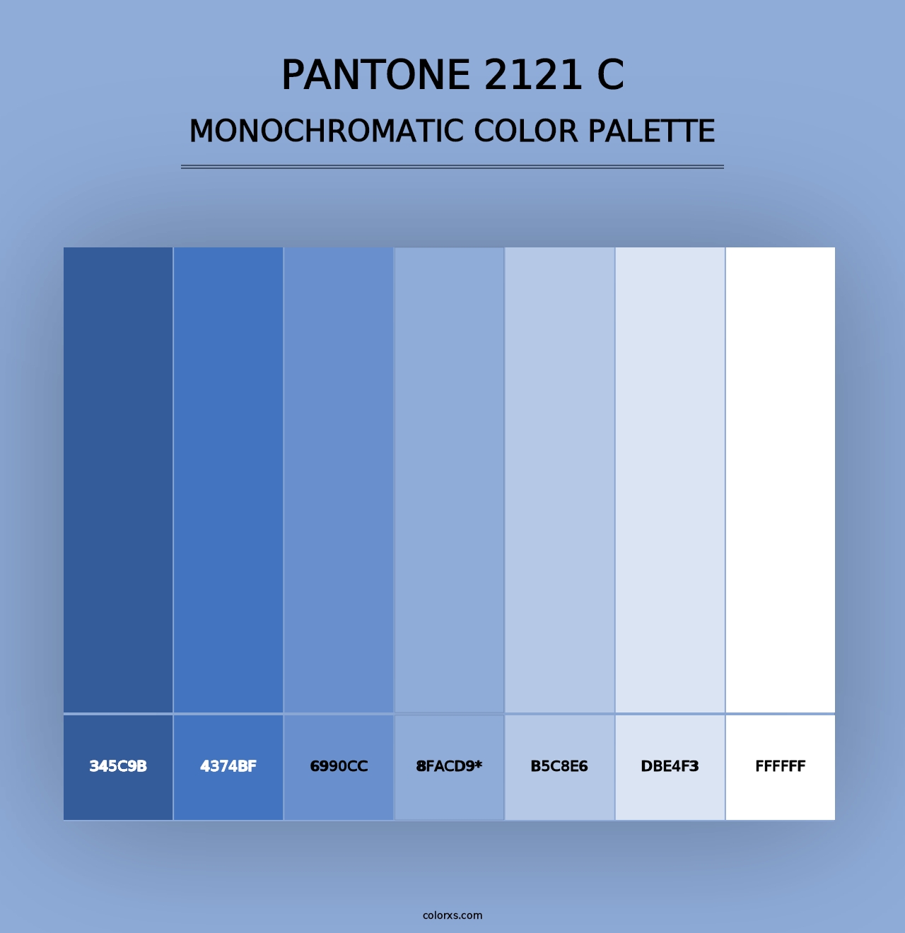 PANTONE 2121 C - Monochromatic Color Palette