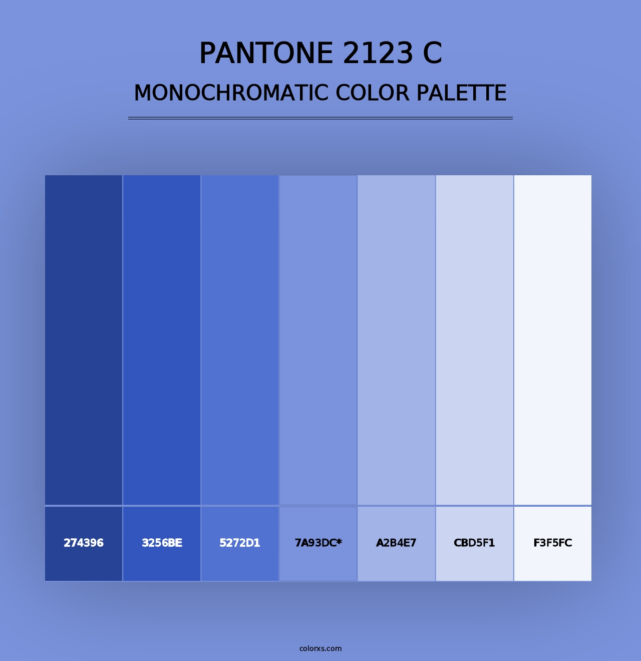 PANTONE 2123 C - Monochromatic Color Palette