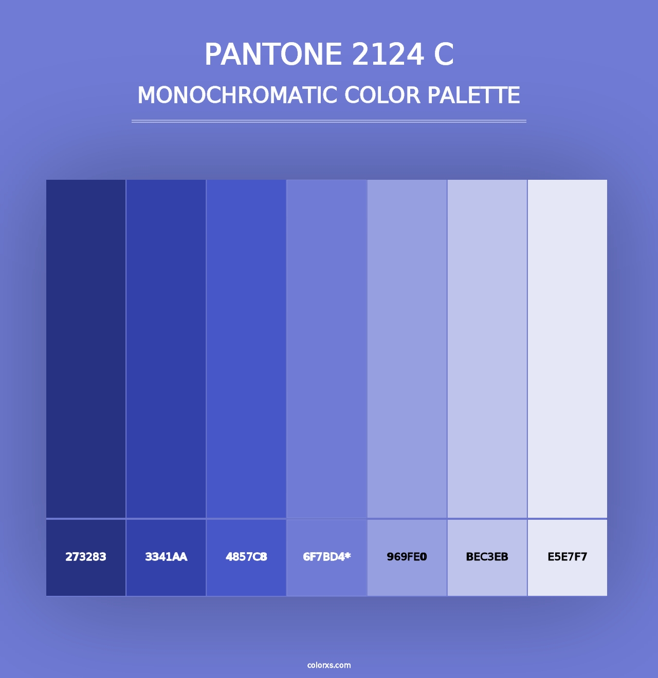 PANTONE 2124 C - Monochromatic Color Palette