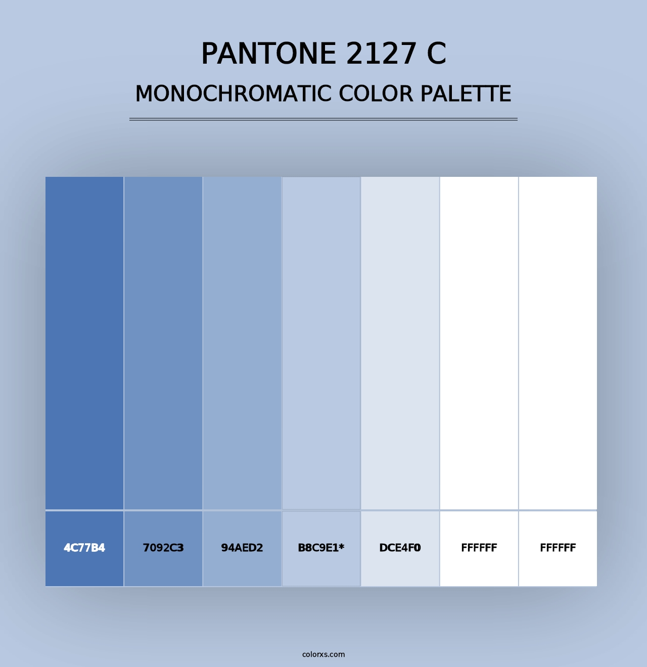 PANTONE 2127 C - Monochromatic Color Palette