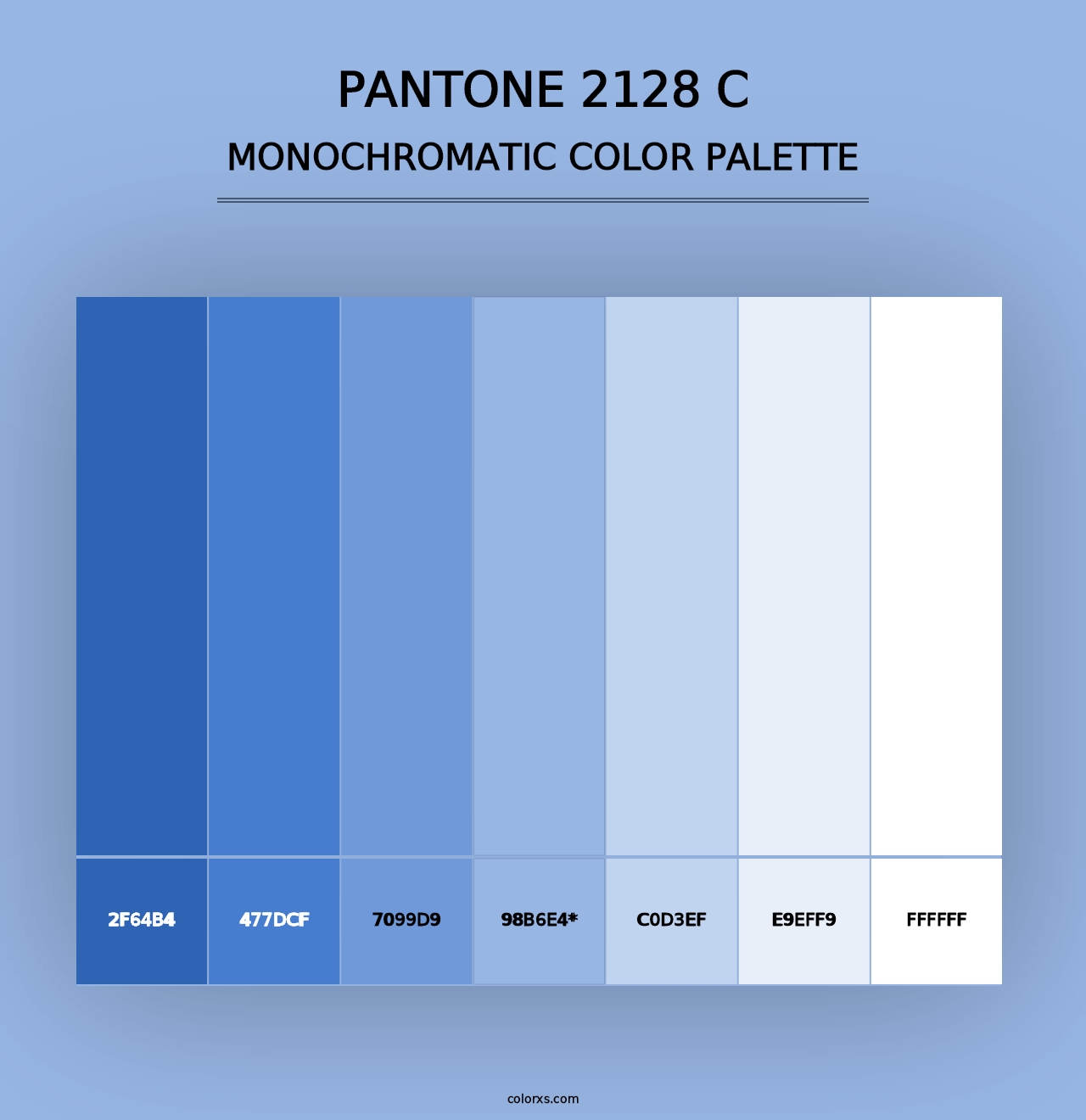 PANTONE 2128 C - Monochromatic Color Palette