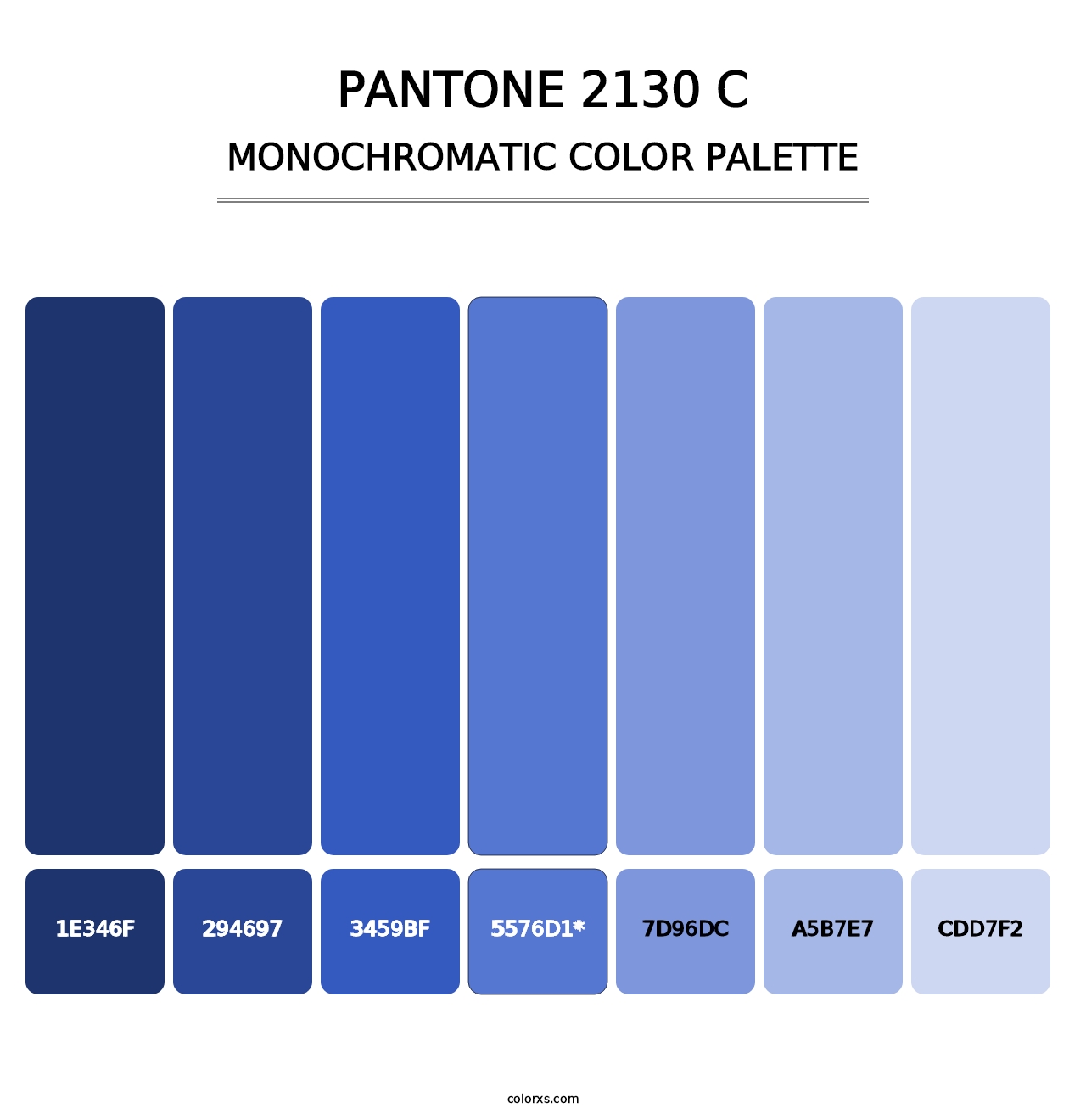 PANTONE 2130 C - Monochromatic Color Palette