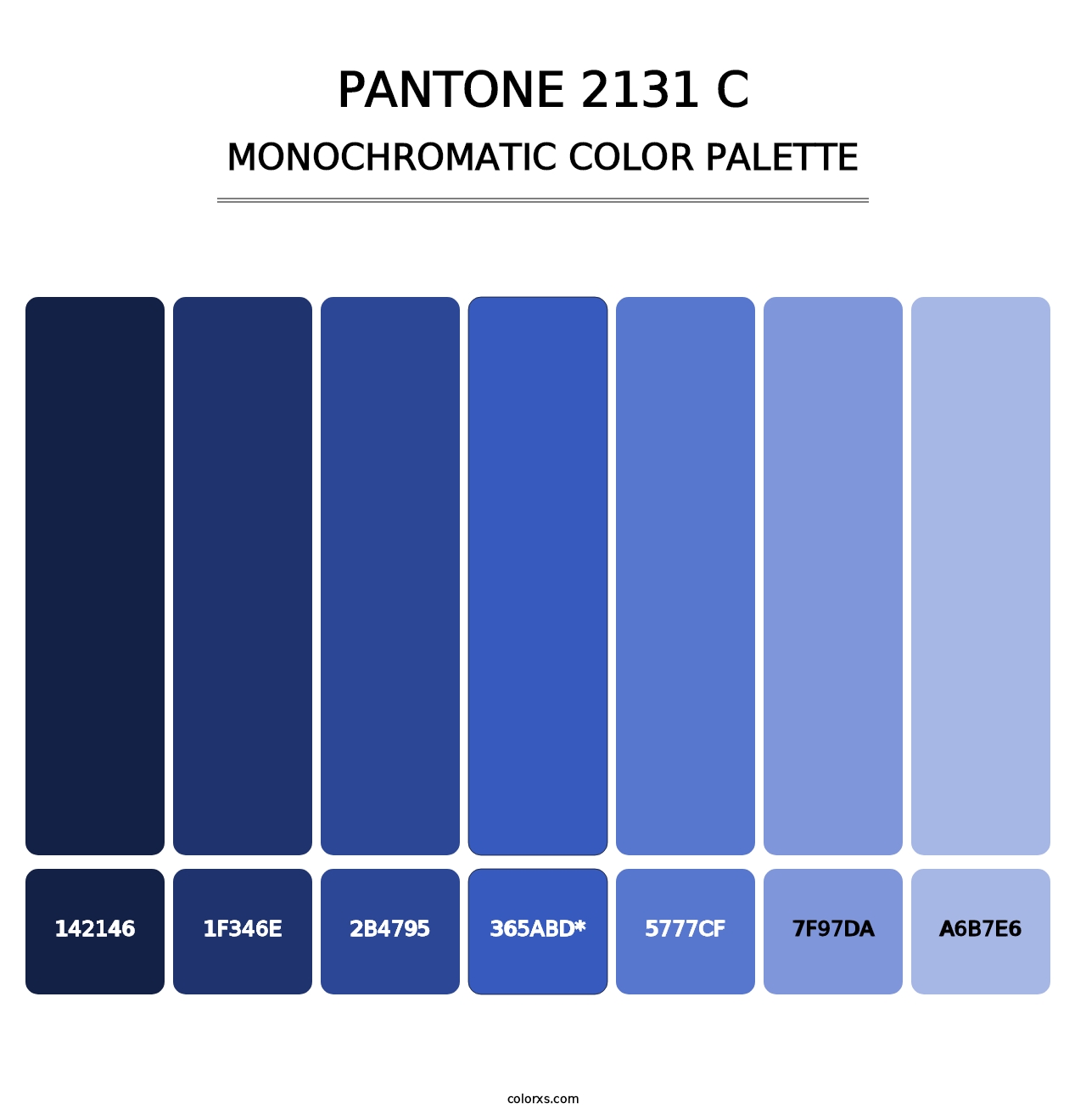 PANTONE 2131 C - Monochromatic Color Palette