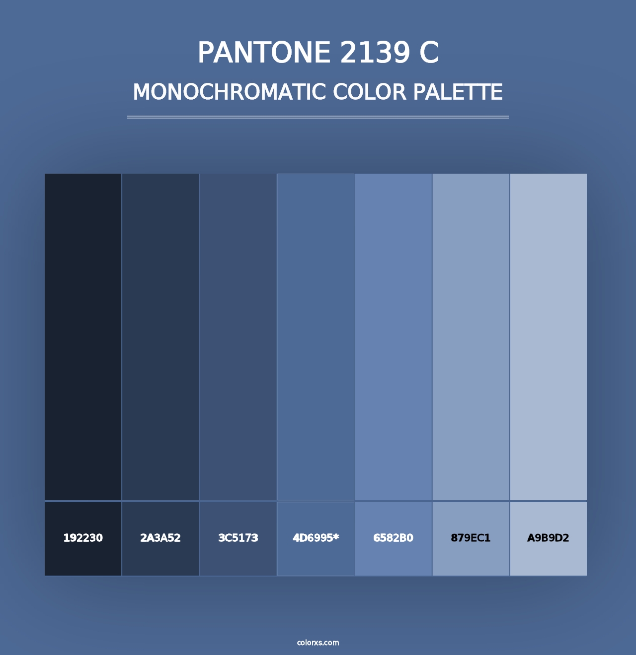 PANTONE 2139 C - Monochromatic Color Palette