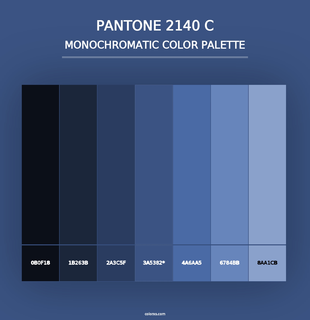 PANTONE 2140 C - Monochromatic Color Palette