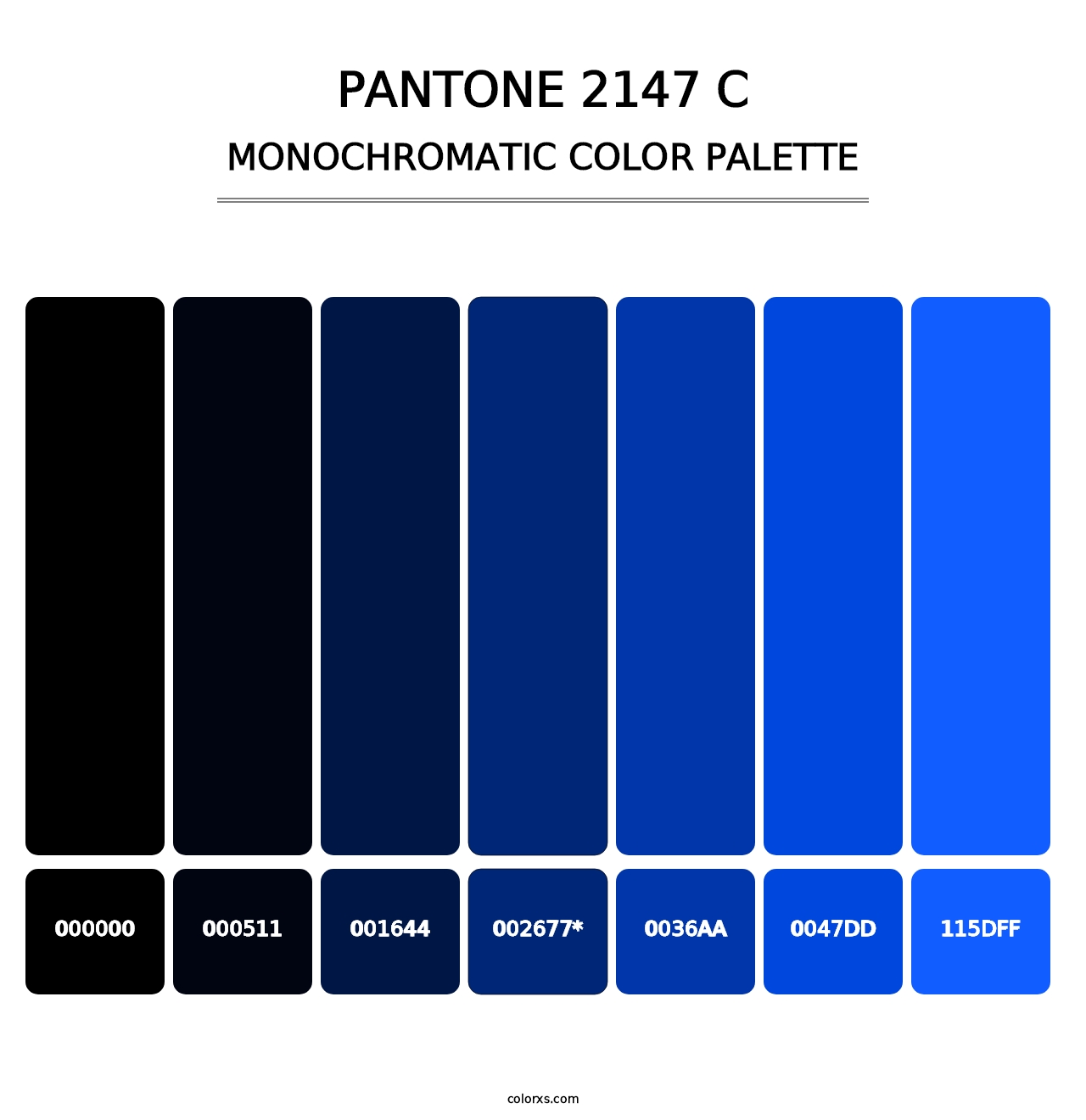 PANTONE 2147 C - Monochromatic Color Palette