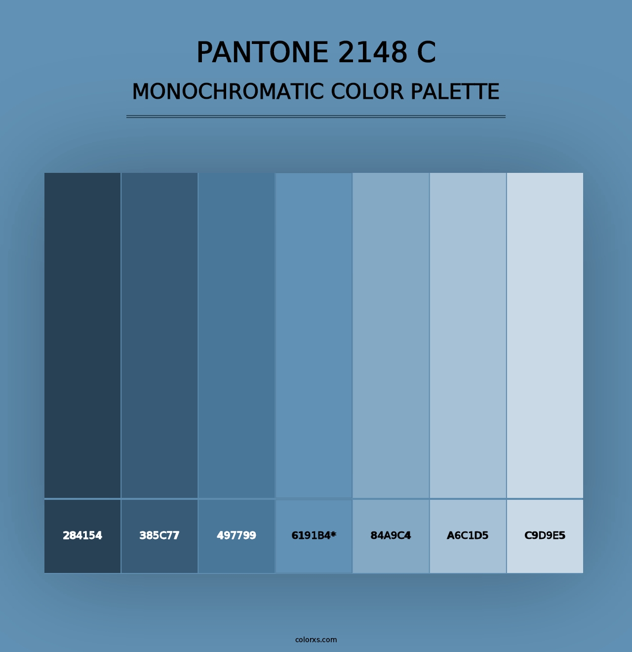 PANTONE 2148 C - Monochromatic Color Palette