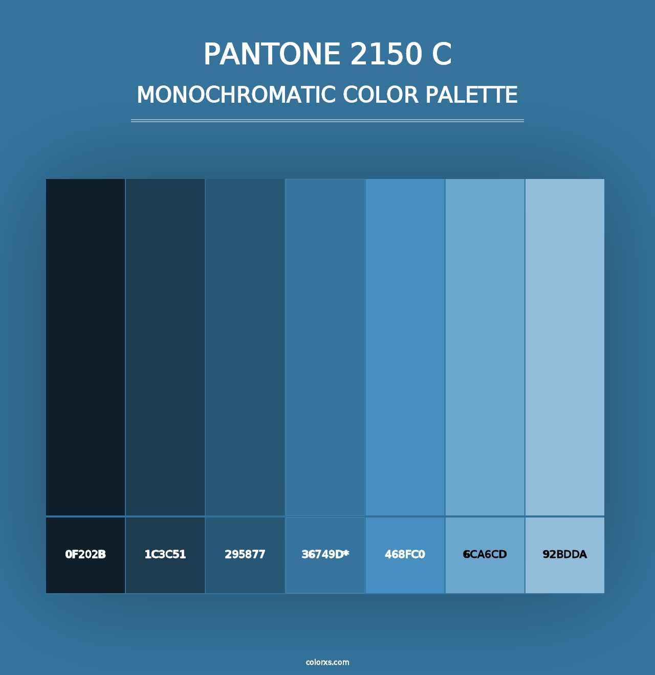 PANTONE 2150 C - Monochromatic Color Palette