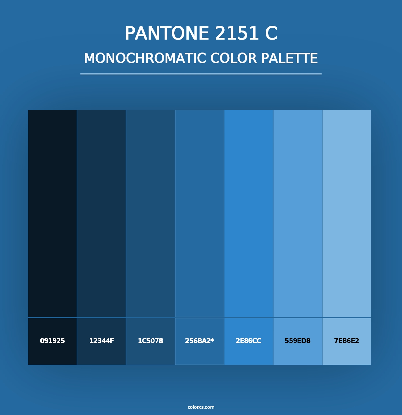 PANTONE 2151 C - Monochromatic Color Palette