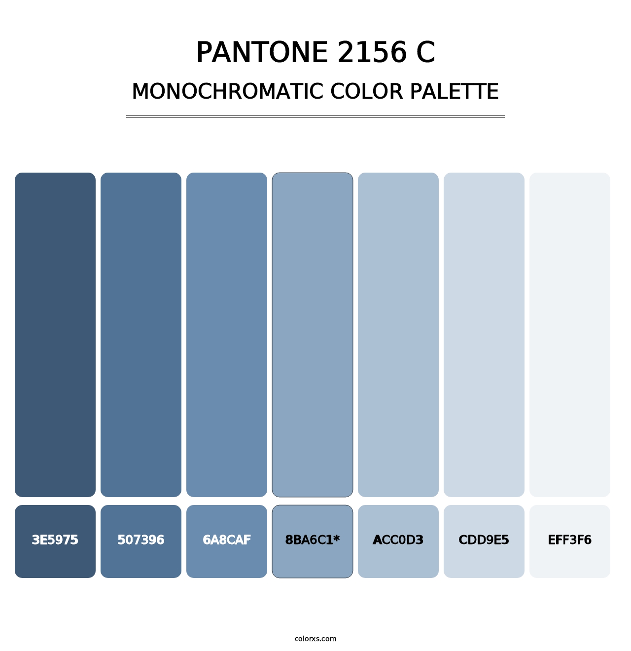 PANTONE 2156 C - Monochromatic Color Palette