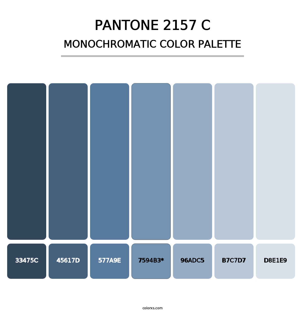 PANTONE 2157 C - Monochromatic Color Palette