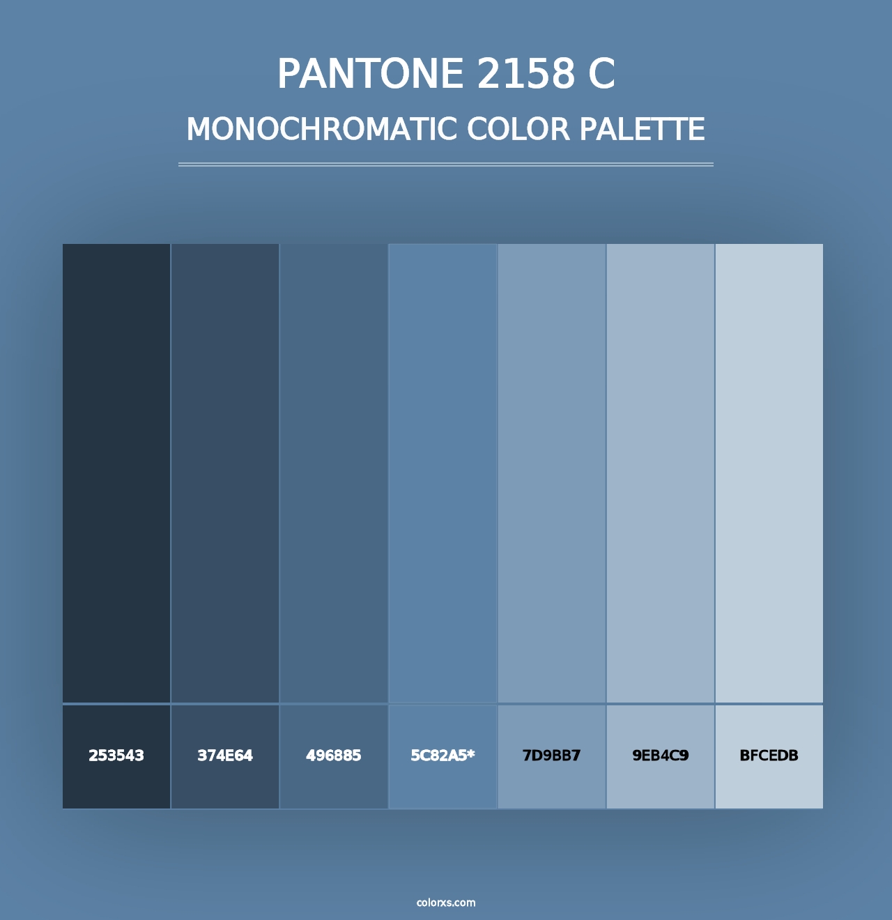 PANTONE 2158 C - Monochromatic Color Palette