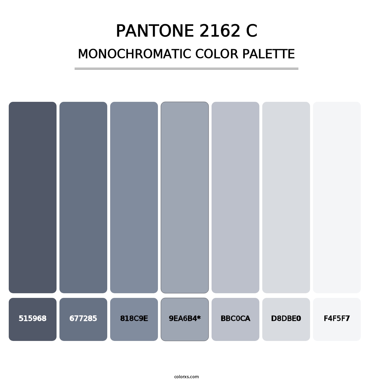 PANTONE 2162 C - Monochromatic Color Palette