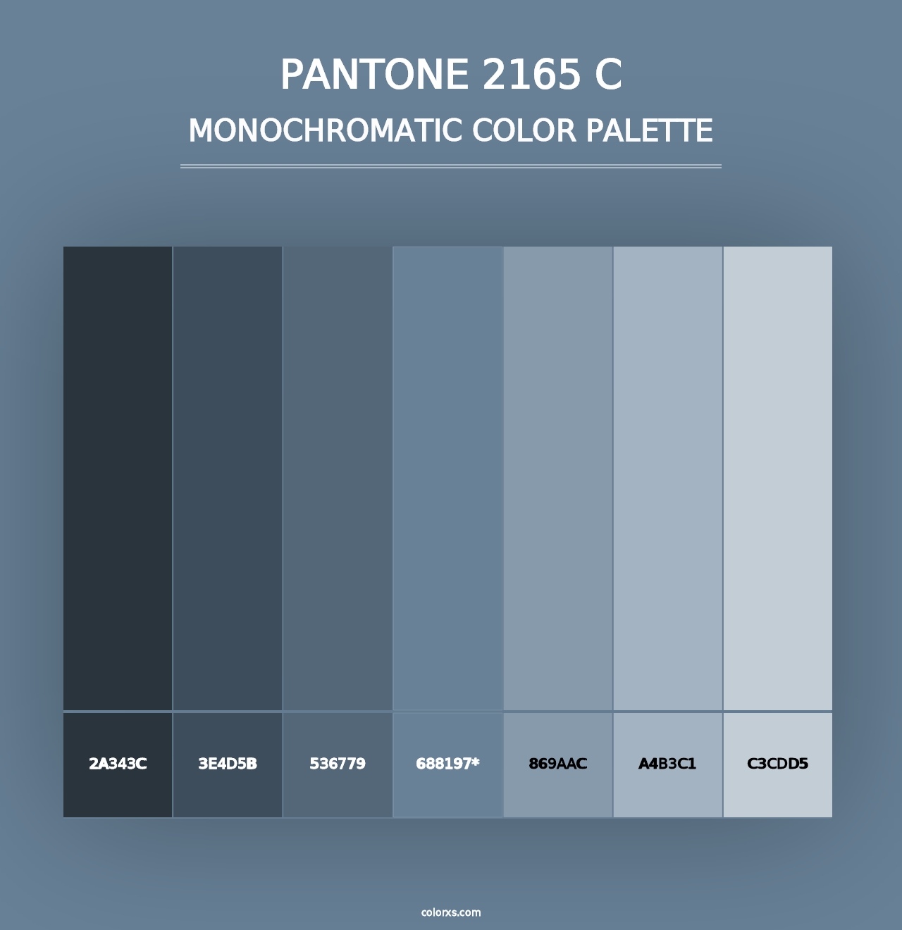 PANTONE 2165 C - Monochromatic Color Palette