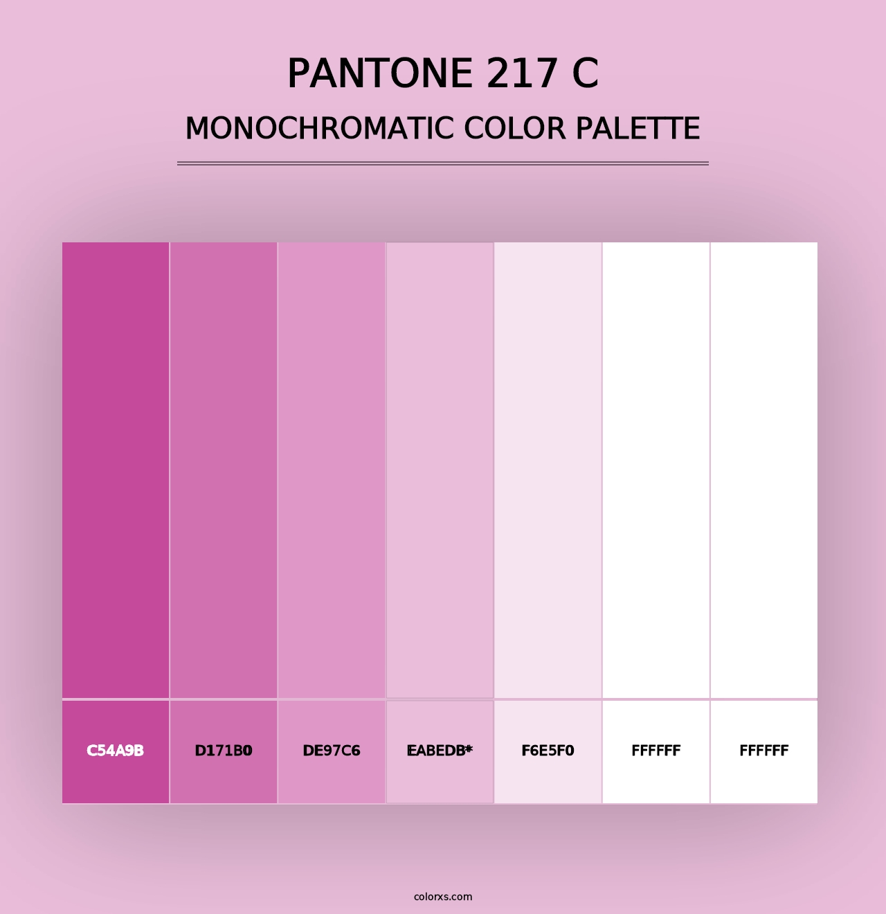 PANTONE 217 C color palettes - colorxs.com