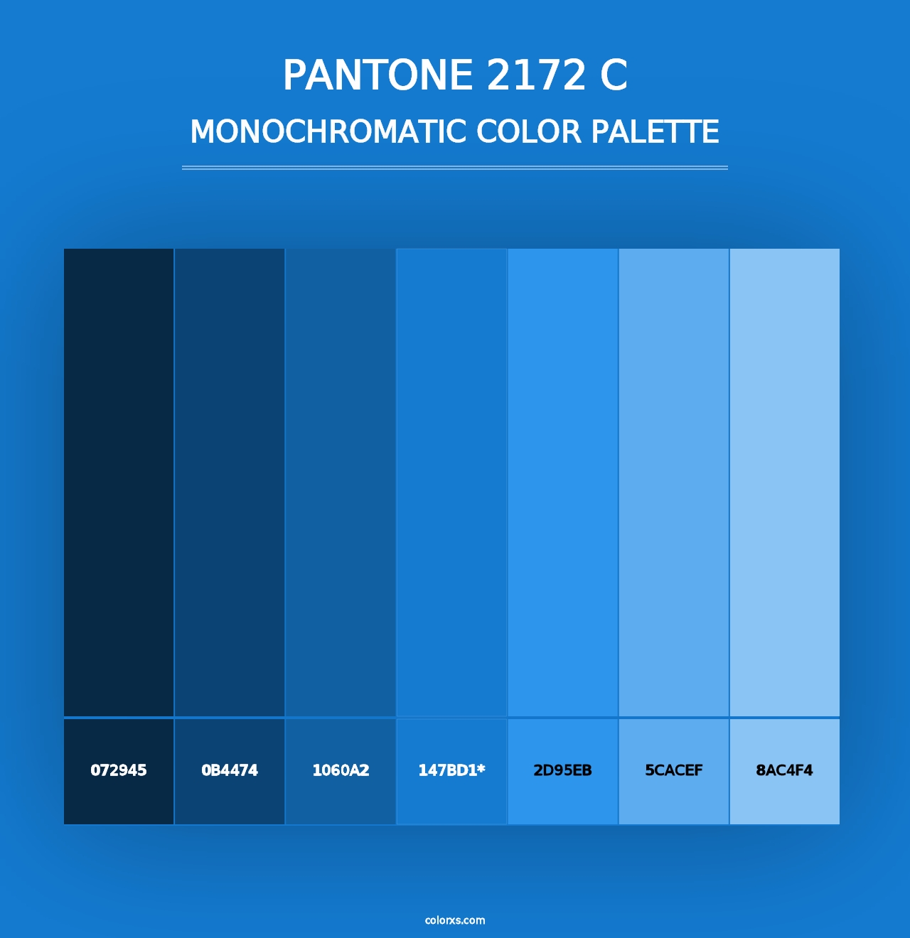 PANTONE 2172 C - Monochromatic Color Palette