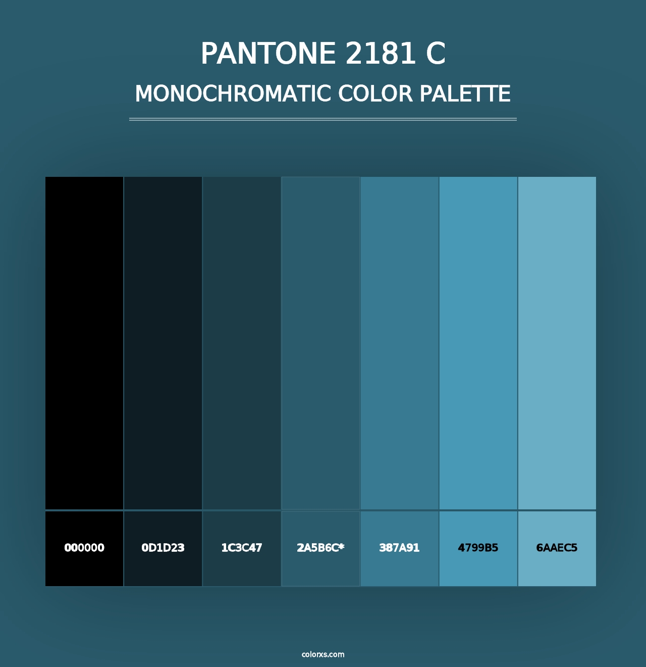 PANTONE 2181 C - Monochromatic Color Palette