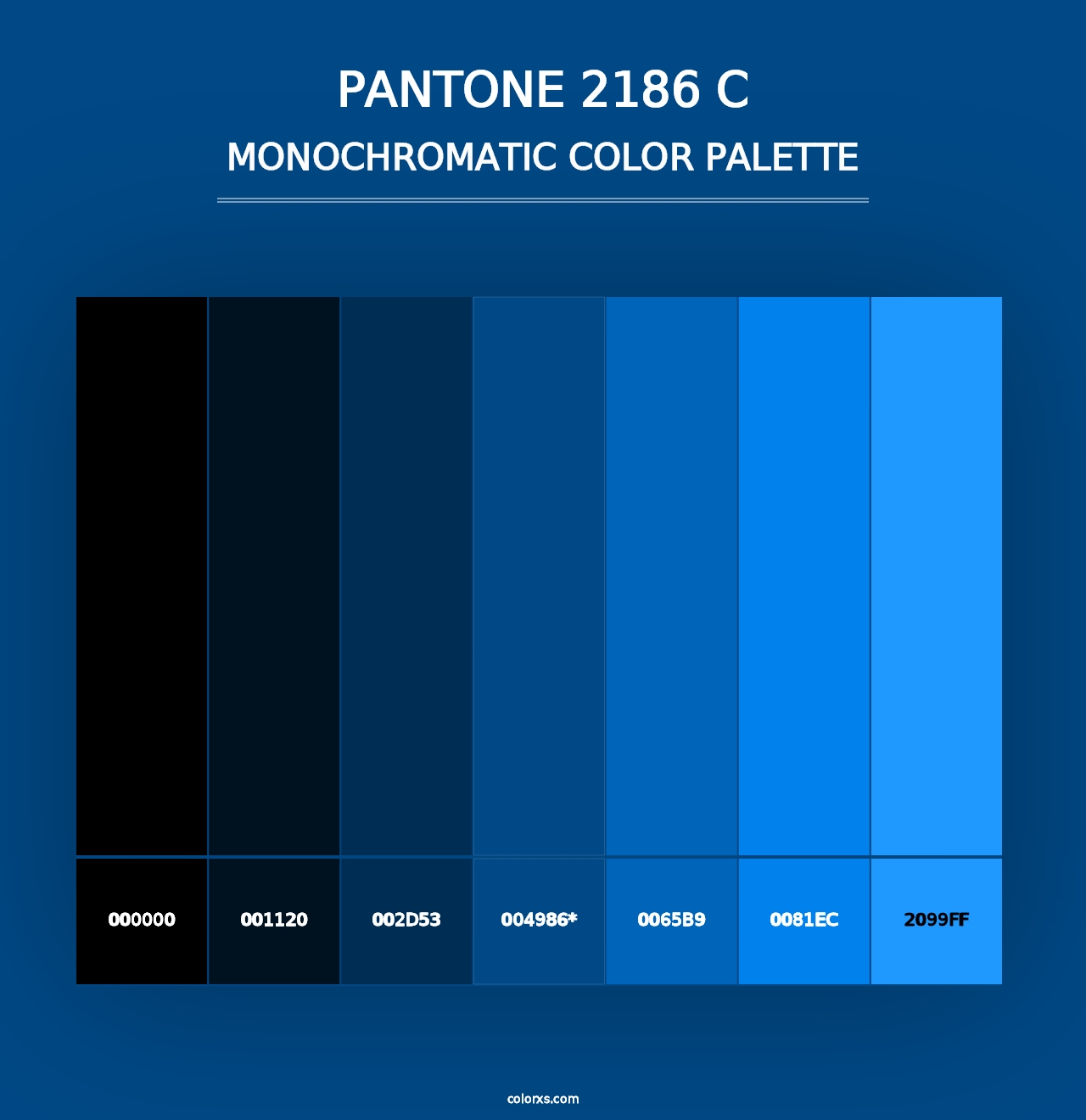 PANTONE 2186 C - Monochromatic Color Palette