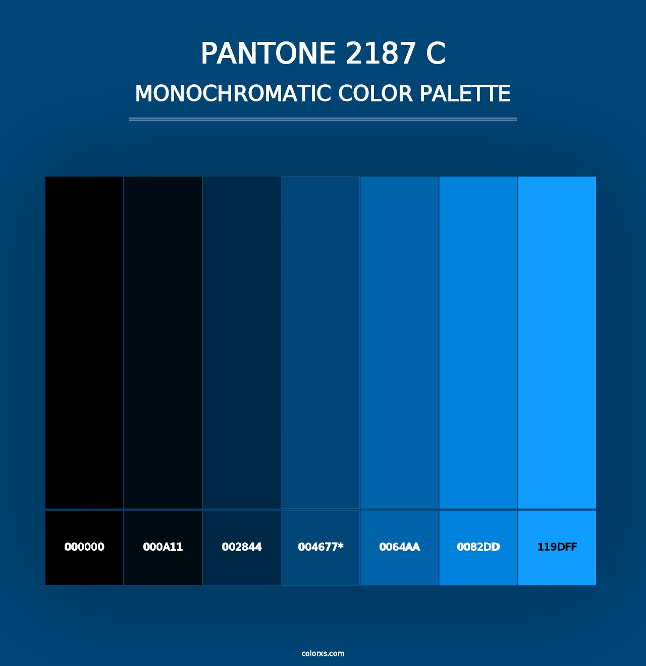 PANTONE 2187 C - Monochromatic Color Palette