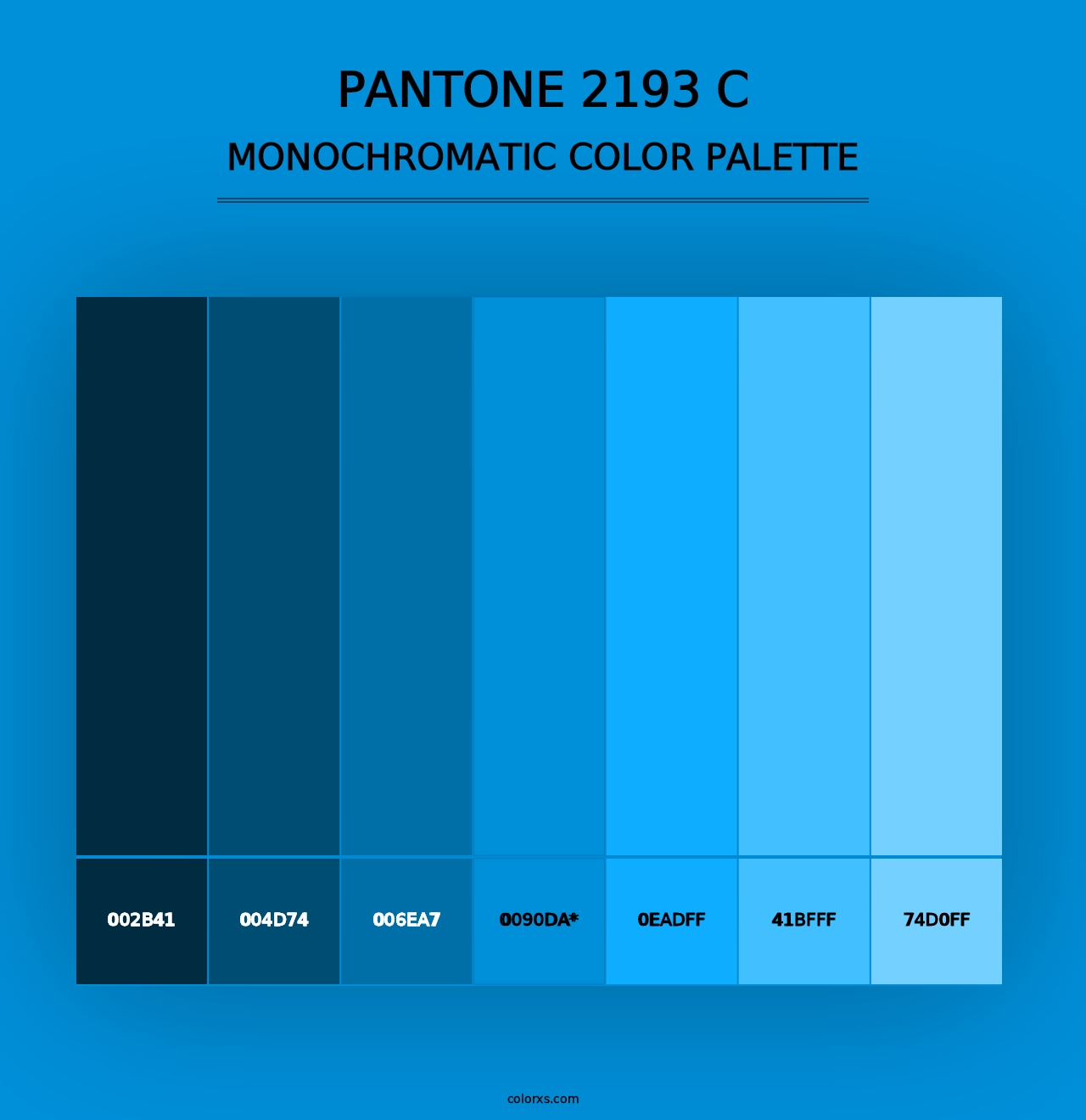 PANTONE 2193 C - Monochromatic Color Palette