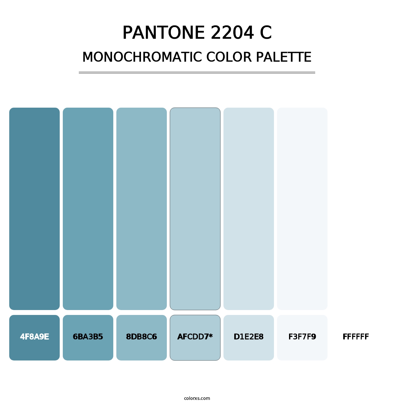 PANTONE 2204 C - Monochromatic Color Palette