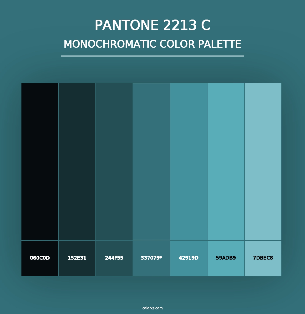 PANTONE 2213 C - Monochromatic Color Palette