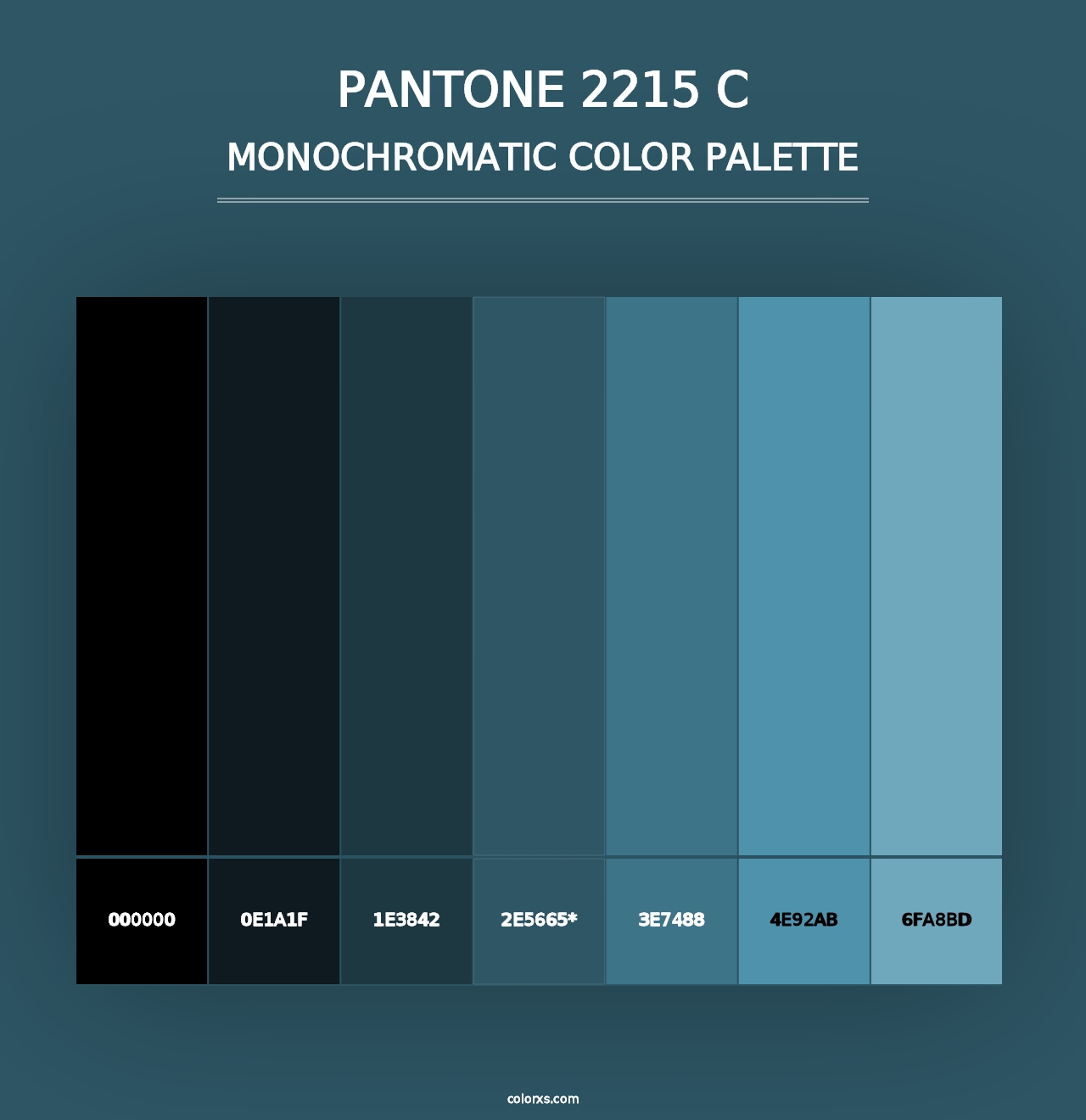 PANTONE 2215 C - Monochromatic Color Palette