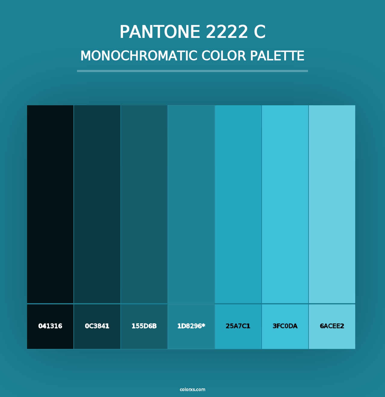 PANTONE 2222 C - Monochromatic Color Palette