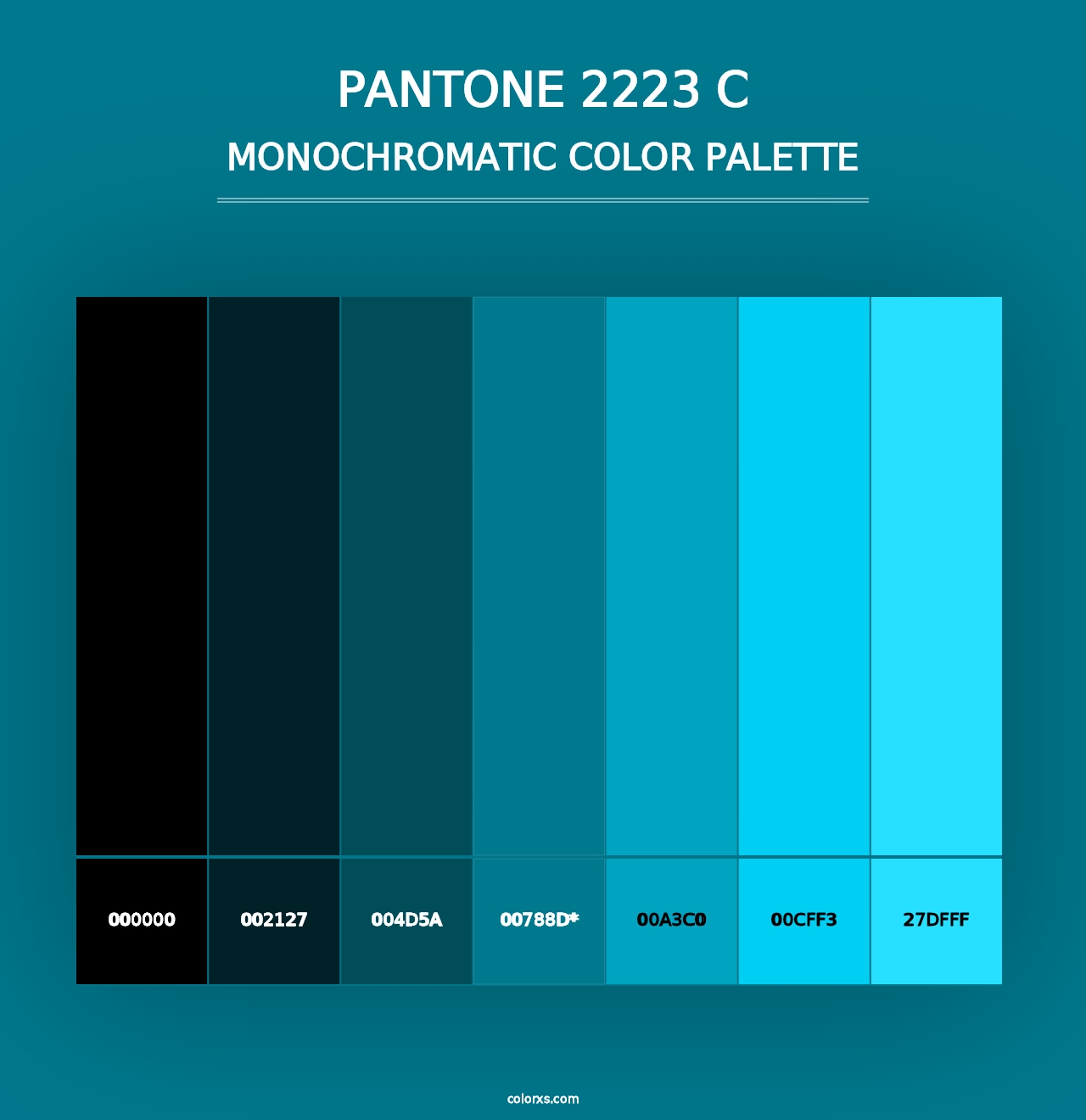 PANTONE 2223 C - Monochromatic Color Palette