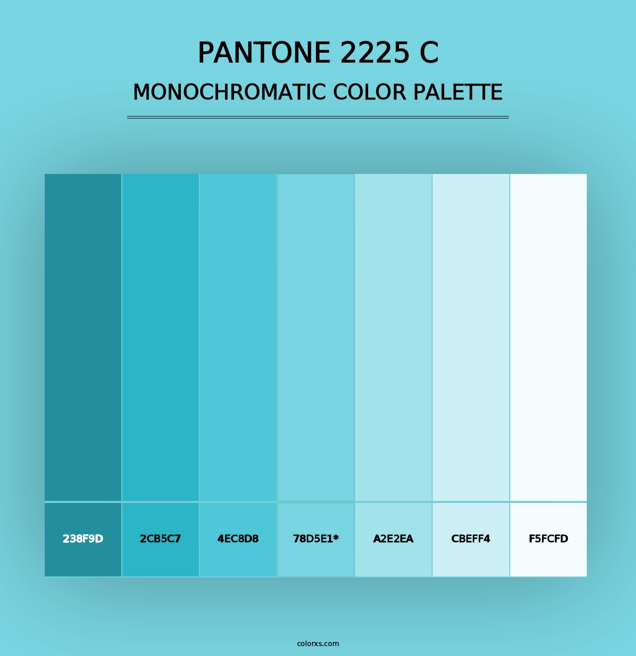 PANTONE 2225 C - Monochromatic Color Palette