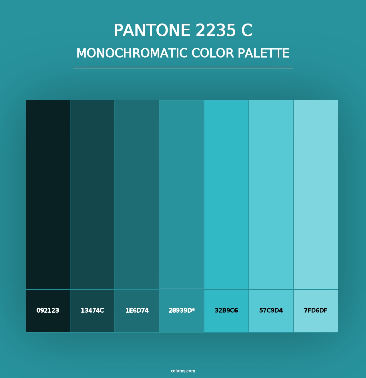 PANTONE 2235 C - Monochromatic Color Palette