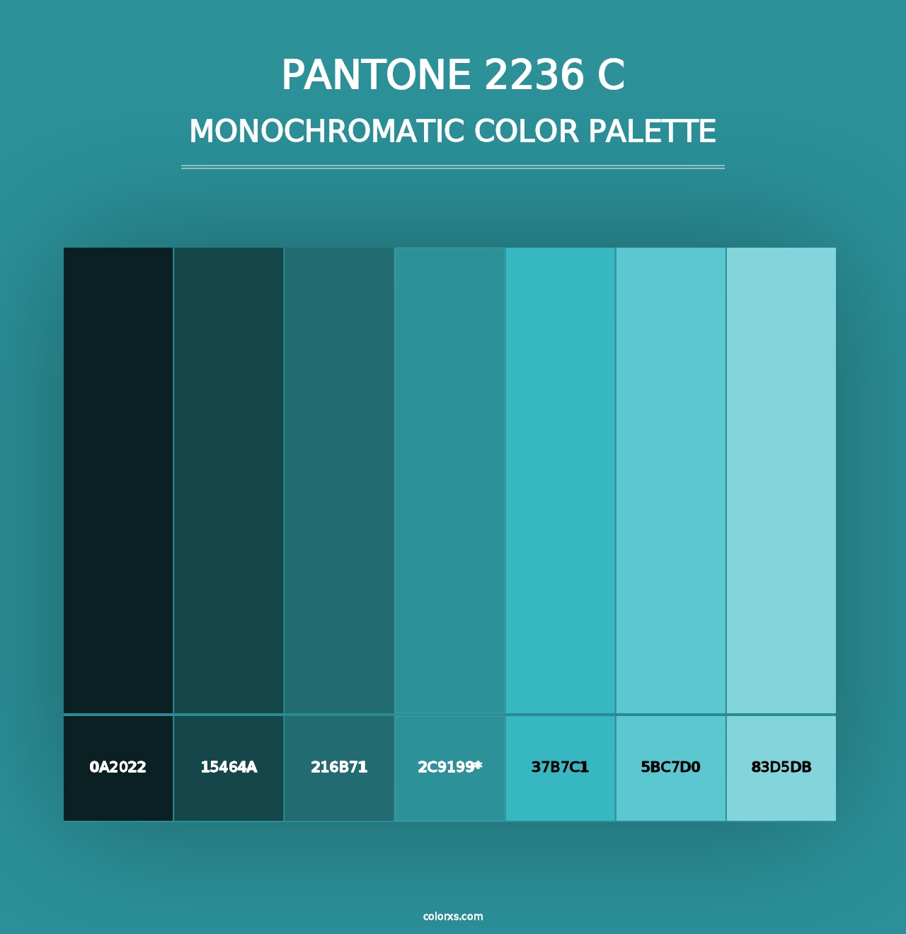 PANTONE 2236 C - Monochromatic Color Palette