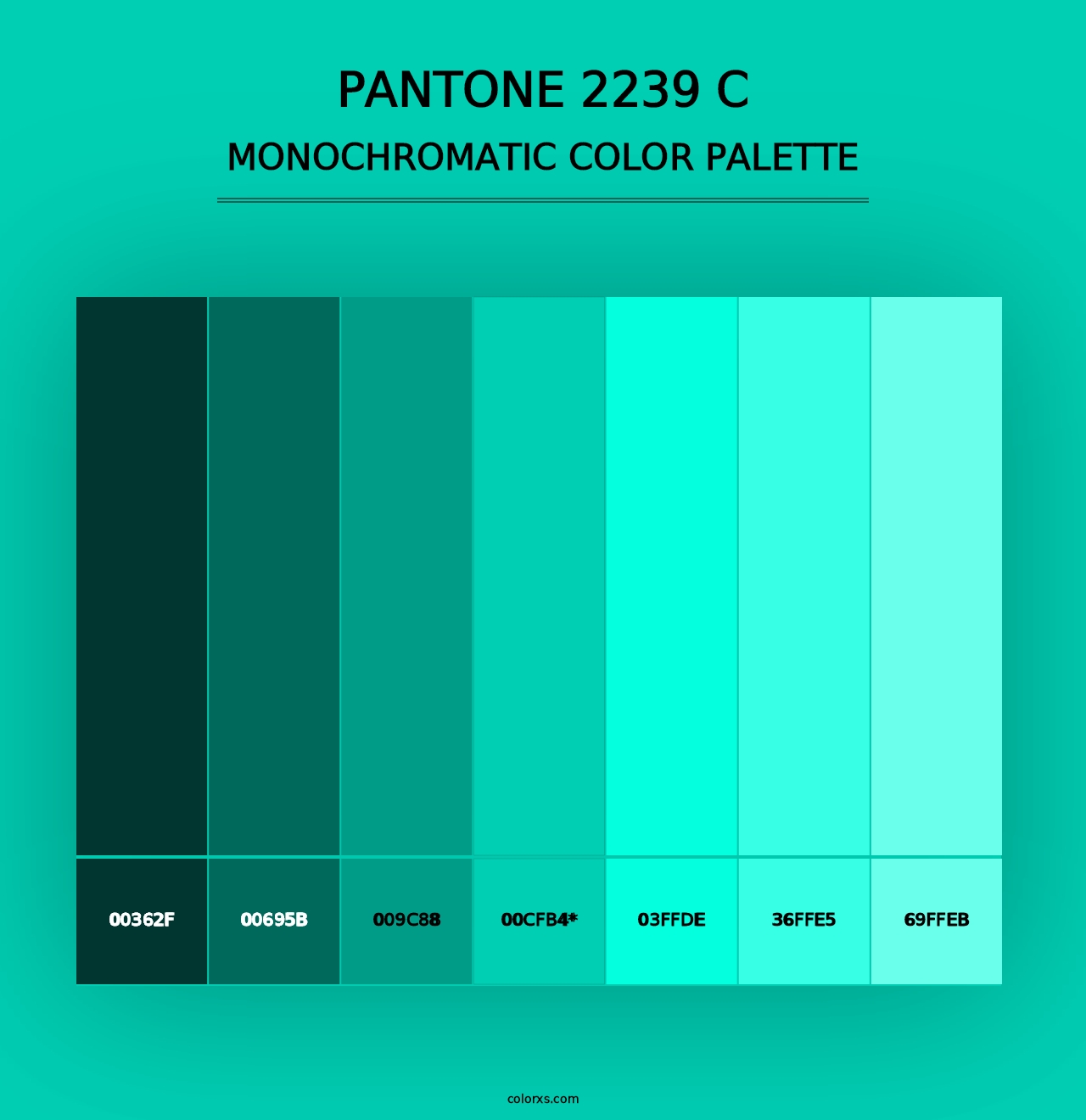 PANTONE 2239 C - Monochromatic Color Palette