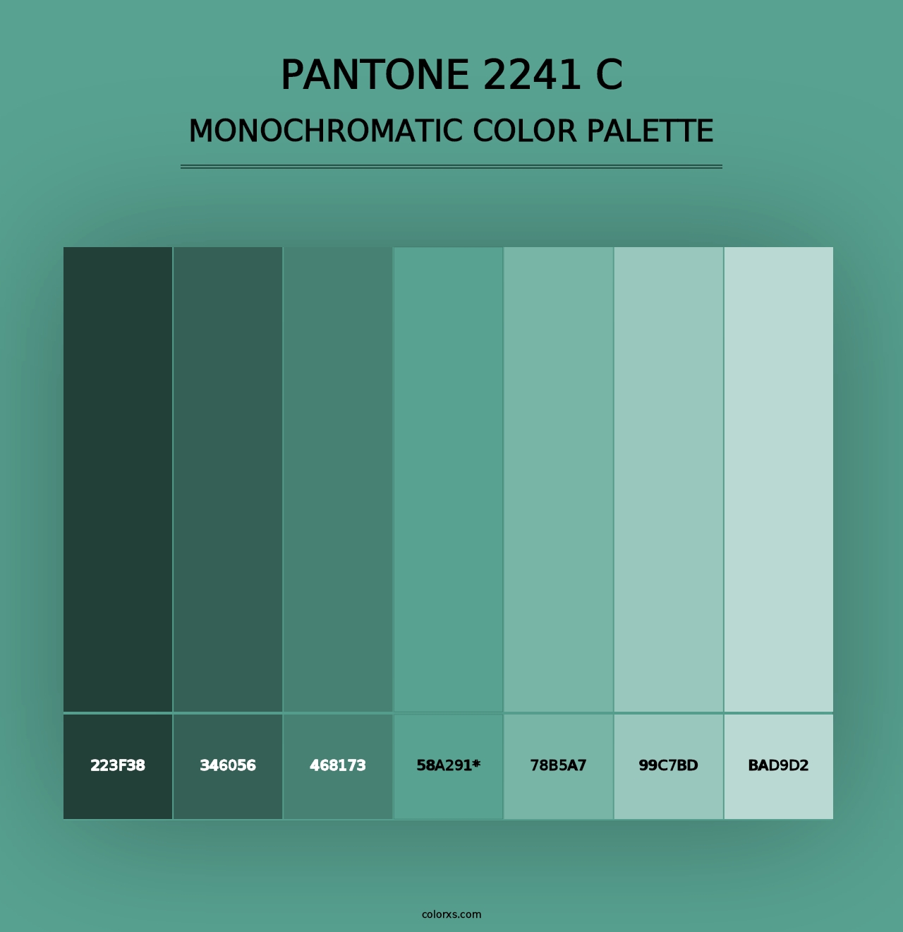 PANTONE 2241 C - Monochromatic Color Palette