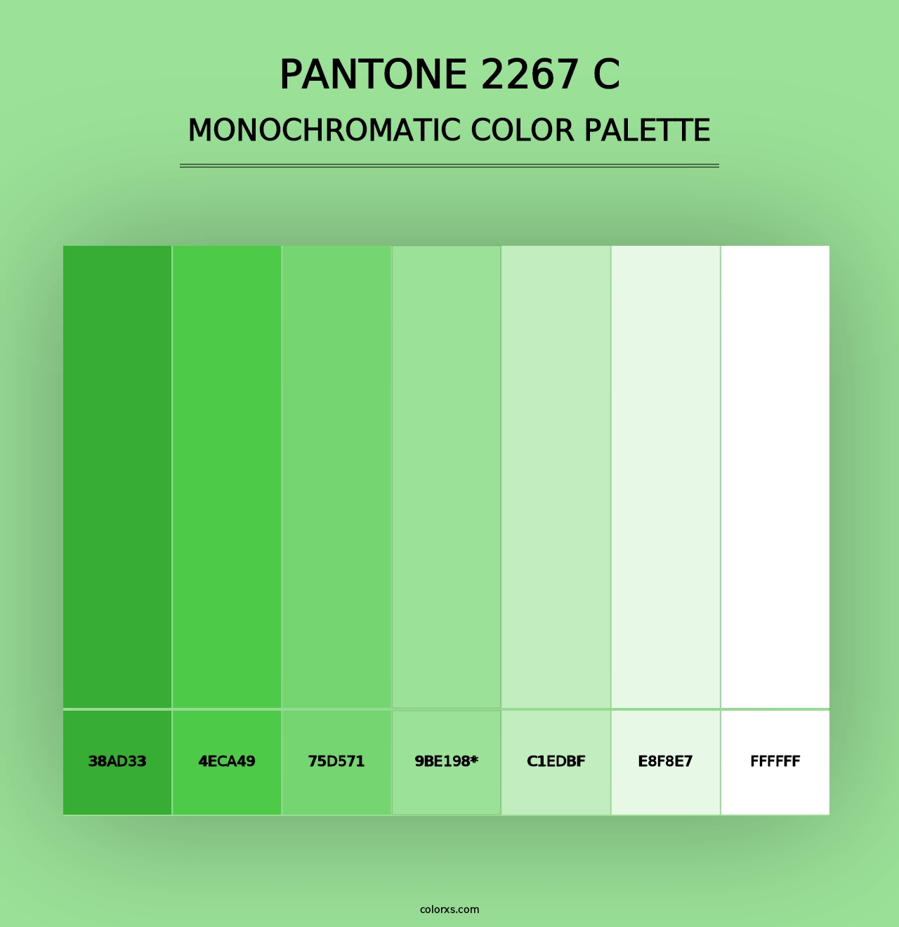 PANTONE 2267 C - Monochromatic Color Palette