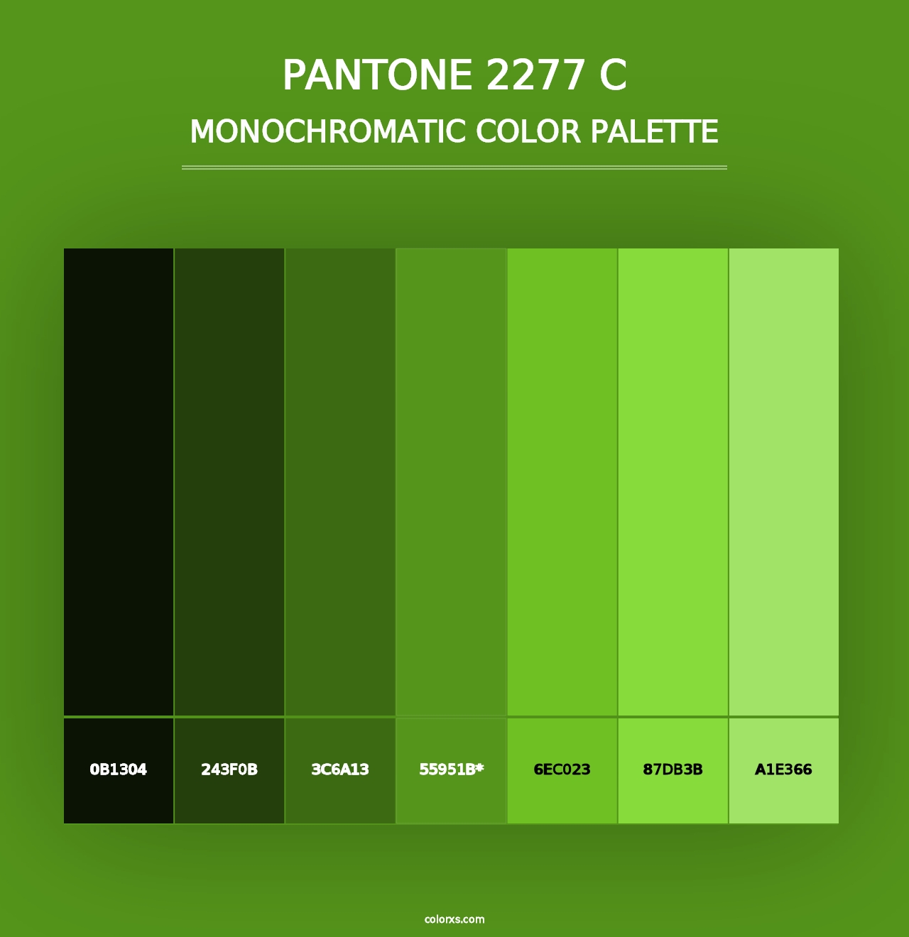 PANTONE 2277 C - Monochromatic Color Palette