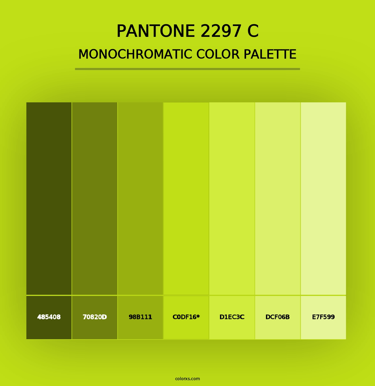 PANTONE 2297 C - Monochromatic Color Palette